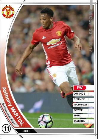 16 17 Re アントニー マルシャル マンチェスター ユナイテッドfc Wccfオリカ選手名鑑 To Complement The Omission