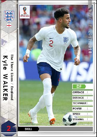 イングランド代表　ウォーカー 希少サッカーカード カイルウォーカー イングランド代表 PANINI