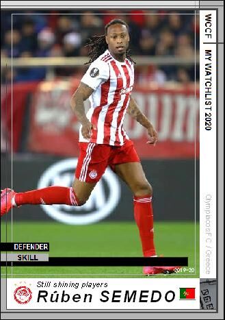 19 Watchlist ルーベン セメド オリンピアコスfc Wccfオリカ選手名鑑 To Complement The Omission