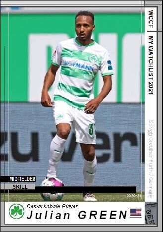 21 Watchlist ユリアン グリーン グロイター フュルト Wccfオリカ選手名鑑 Wccf Is Forever 21 Watchlist ユリアン グリーン グロイター フュルト Wccfオリカ選手名鑑 Wccf Is Forever