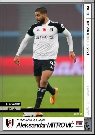 21 Watchlist アレクサンダル ミトロヴィッチ フラムfc Wccfオリカ選手名鑑 Wccf Is Forever