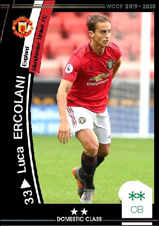 19 Sp ルカ エルコラーニ マンチェスター ユナイテッドfc Wccfオリカ選手名鑑 To Complement The Omission