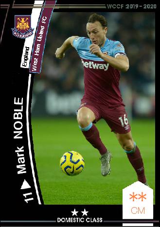 19 Sp マーク ノーブル ウェストハム ユナイテッドfc Wccfオリカ選手名鑑 Wccf Is Forever