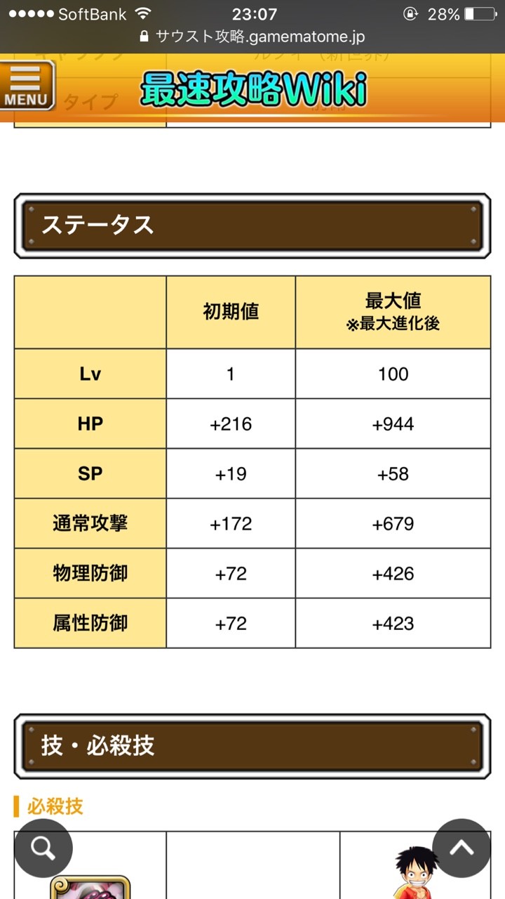 ギア4 大猿王銃と犀榴弾砲 威力とステータス 最速攻略wiki より引用 M 08のサウスト攻略 ワンピース