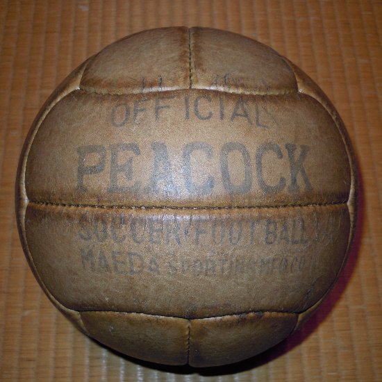 昭和レトロヴィンテージ品 ピ−コックサッカーボール JFA5号公認球