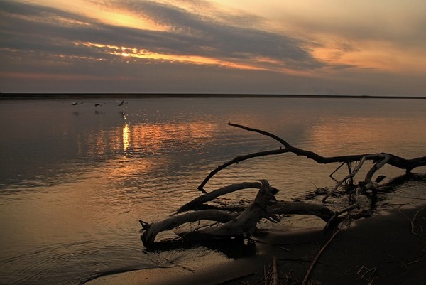天塩川夕景(北海道遺産)