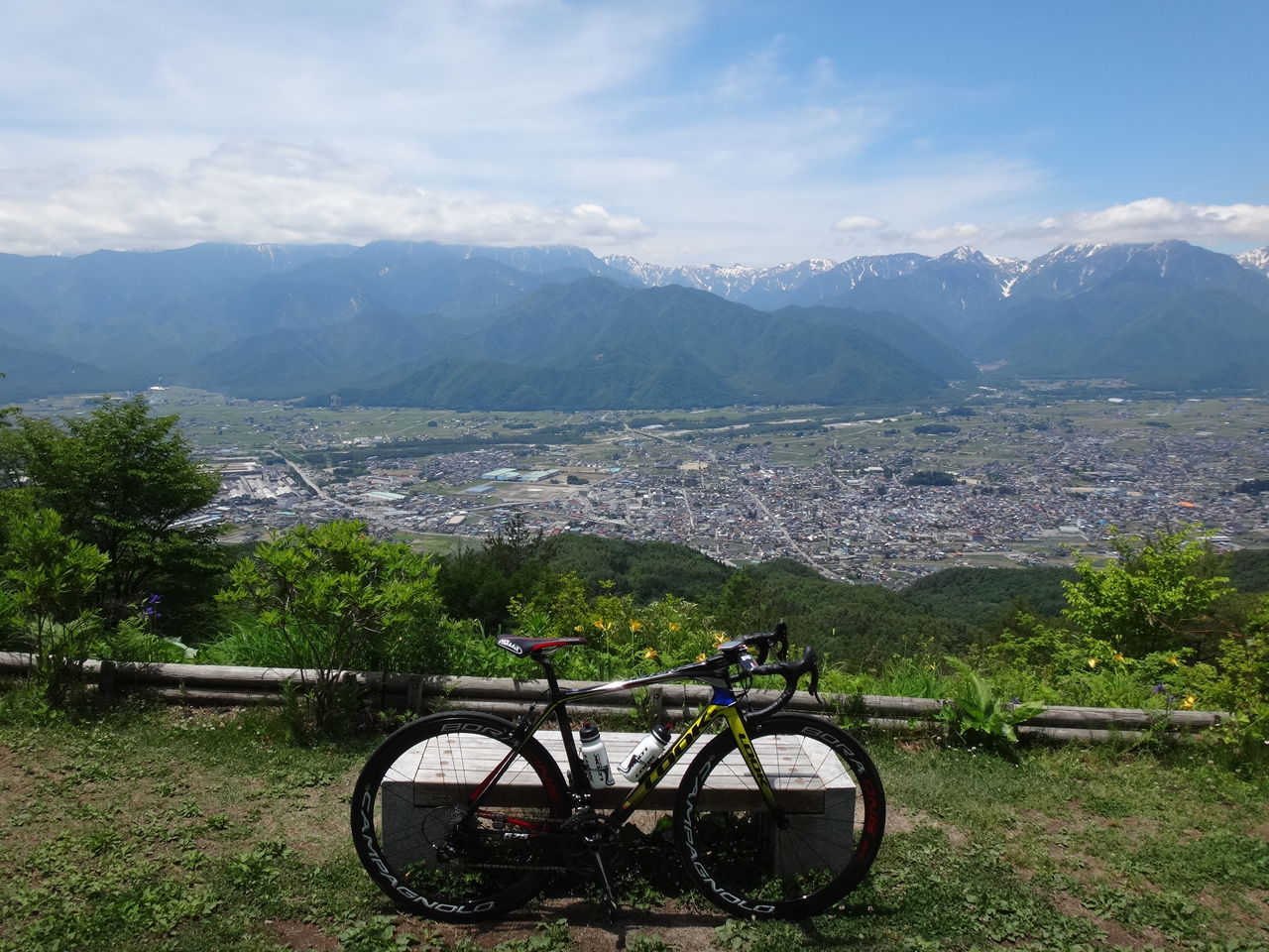 北アルプス 鷹狩山 自転車