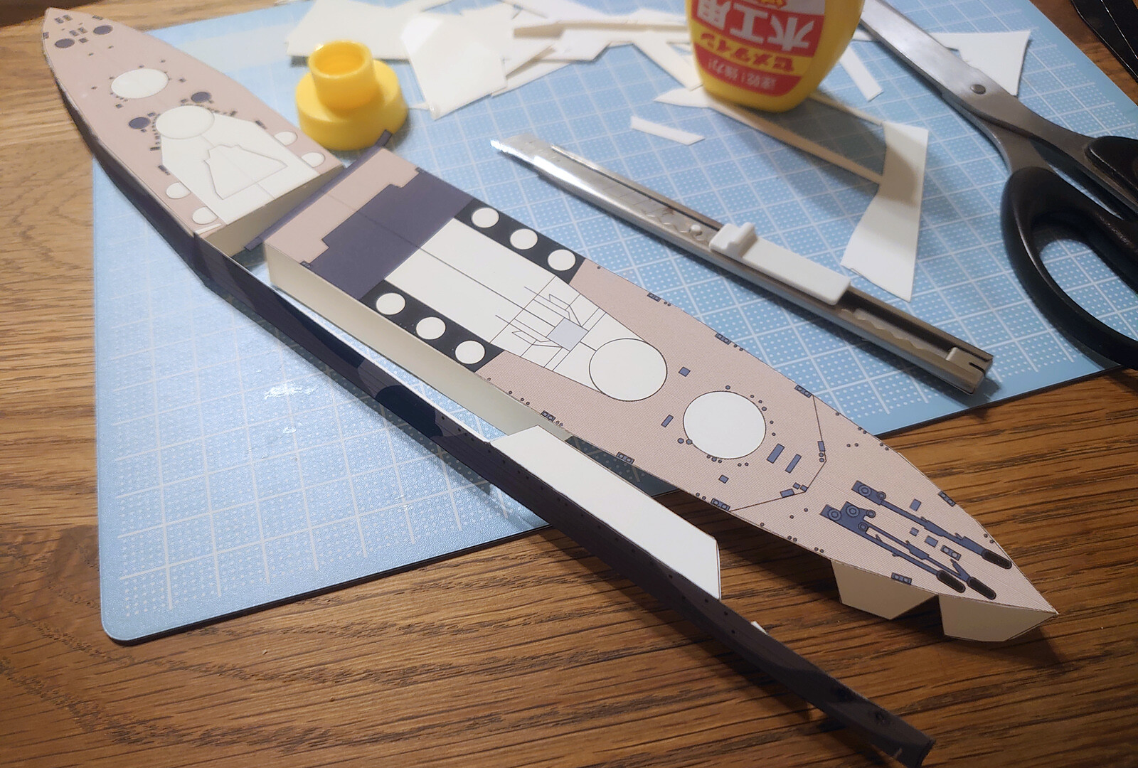 Hms Queen Elizabeth 型紙の経過状況 Masayu I Blog ちらしのうら Part 3