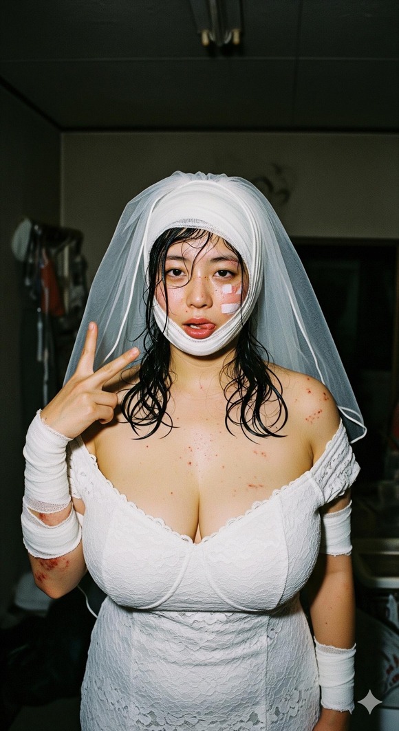 【画像】 爆乳女「車に轢かれたけど結婚式の準備できたよー✌」←どうする？