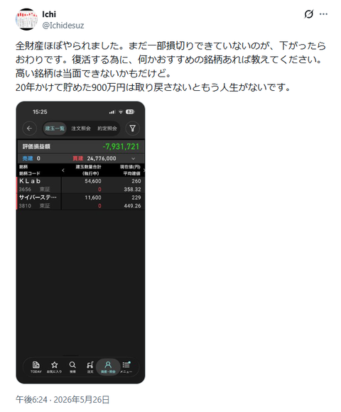 KLabの真田哲弥社長、「空売りしている皆様は首を洗ってお待ち下さい」フラグに続いて「個人投資家にあまりにも馬鹿と無礼者が多くてブチギレた」フラグをお立てになられる