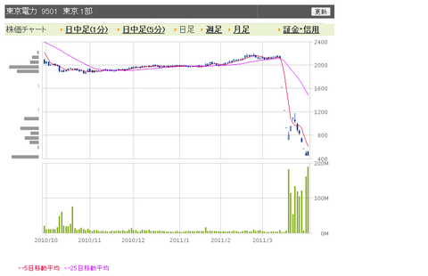 東電　日足