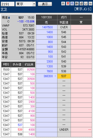 板： 2191 テラ