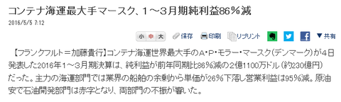 コンテナ海運最大手マースク