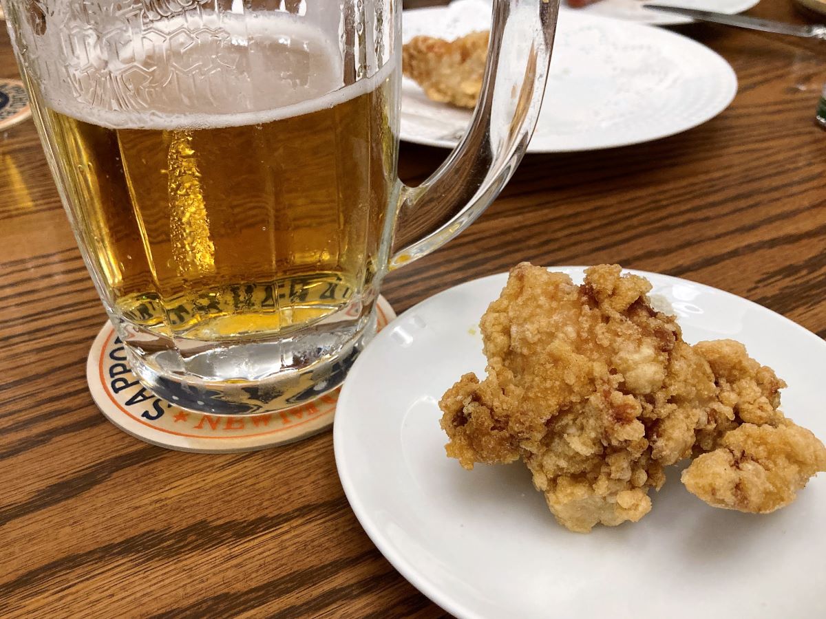 ビールに唐揚げが最高に美味しい M A D もうアタシ ダメ