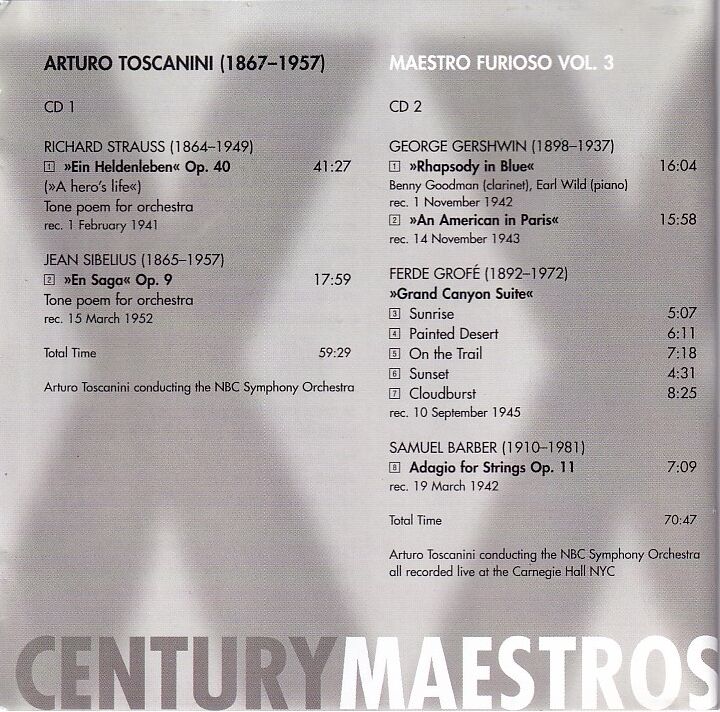 Toscanini – Maestro Furioso (Audio CD) – Dokumentation Zum Legendären Dirigenten