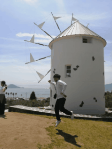 小豆島オリーブ園（ギリシャ風車）
