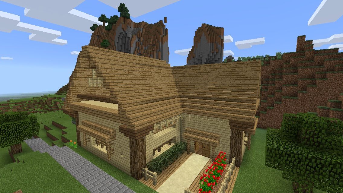 Mcpe 建物紹介 1 コツコツまいくら開拓記