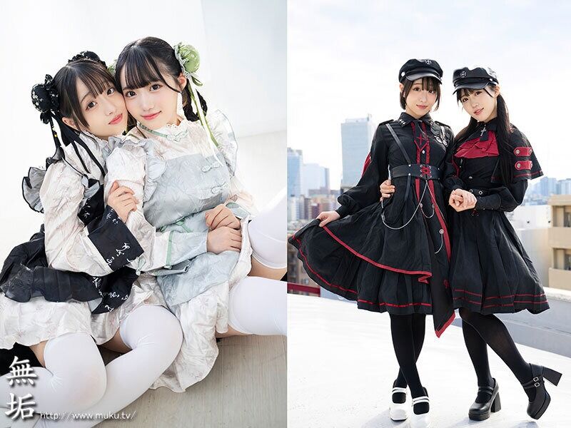 有馬美玖 美少女 新気鋭ロ◯ータ服の仲良し2人組。百合に挟まり乱れさせる発情オフパコ着衣交尾。 小島みこ