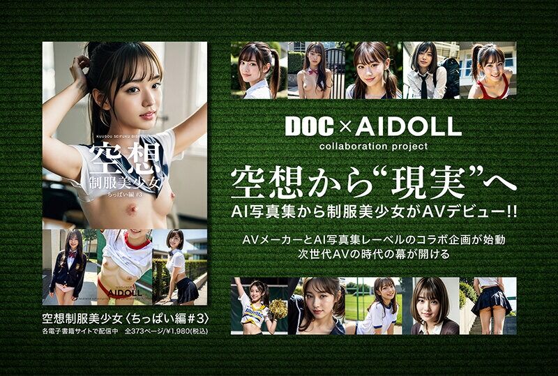 空想制服美少女 AI MODEL AV DEBUT ちっぱい編＃2 ～電子書籍から生まれた制服美少女、再び…。～