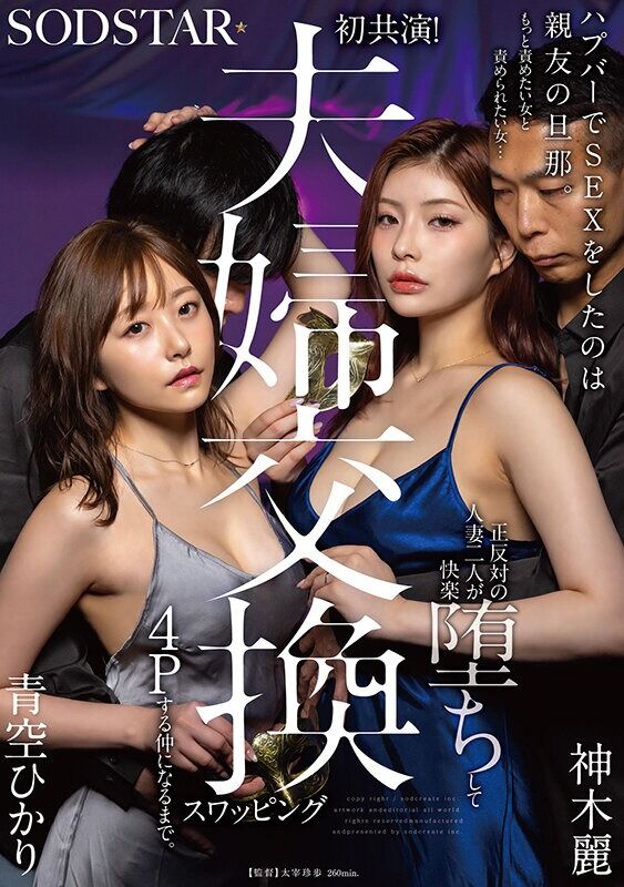 青空ひかり 人妻・主婦 ハプバーでSEXをしたのは親友の旦那。もっと責めたい女と責められたい女…正反対の人妻二人が快楽堕