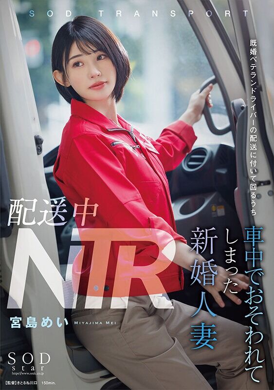 宮島めい 中出し 配送中NTR 既婚ベテランドライバーの配送に付いて回るうち車中でおそわれてしまった新婚人妻