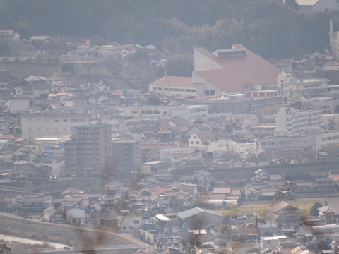 益田十景「比礼振山から」2015年2月1日益田市役所付近