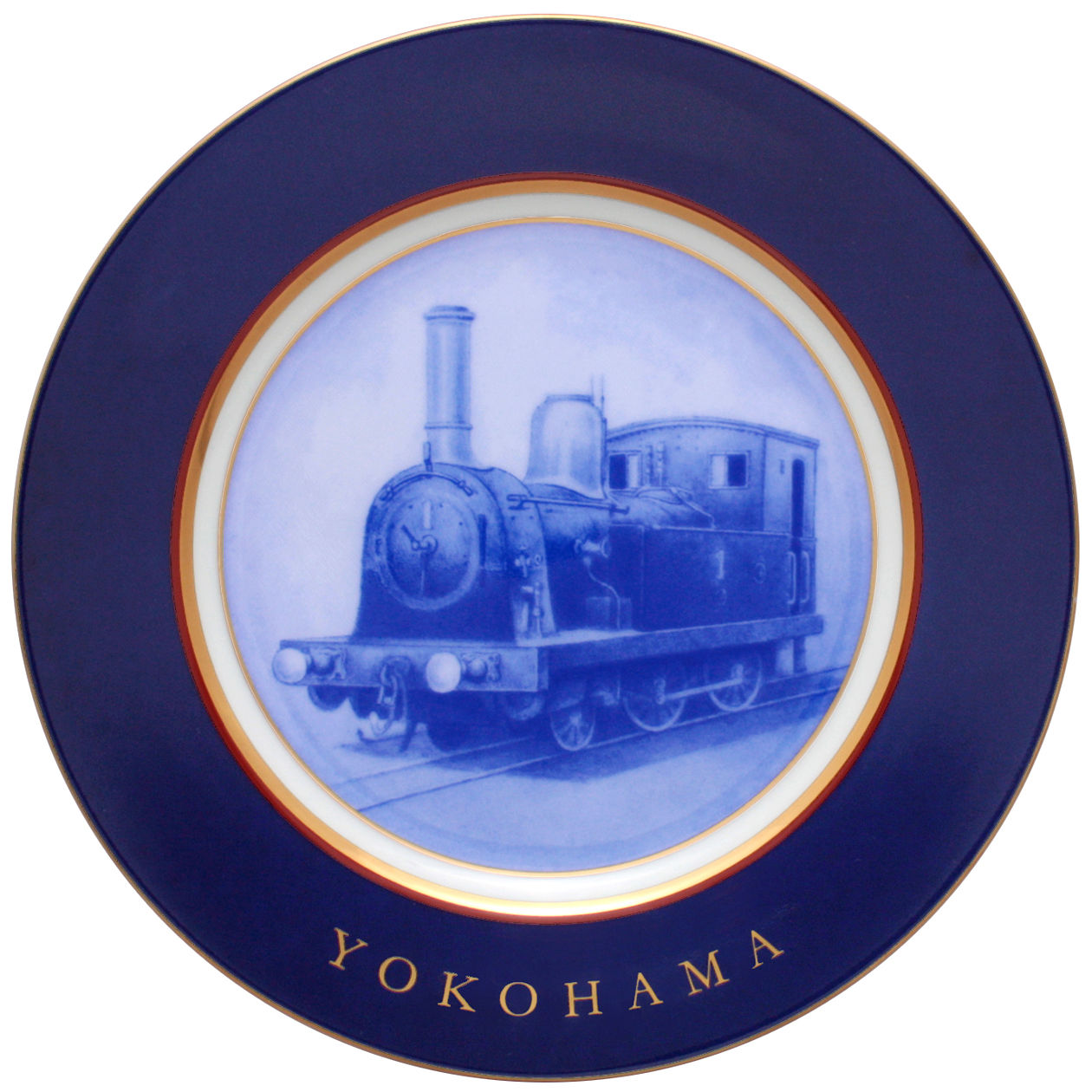 貴重！　横浜増田窯　1983年製　横浜蒸気車鉄道全図　花瓶 貴重 横浜増田窯 1983年製 横浜蒸気車鉄道全図 花瓶 フラワー