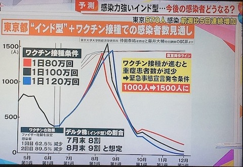 東京感染予想0624