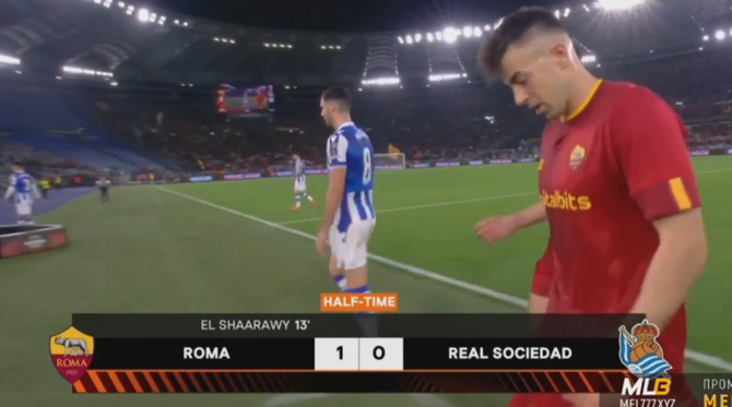 【速報】久保先発のソシエダさん、ローマ相手に失点して前半終了…