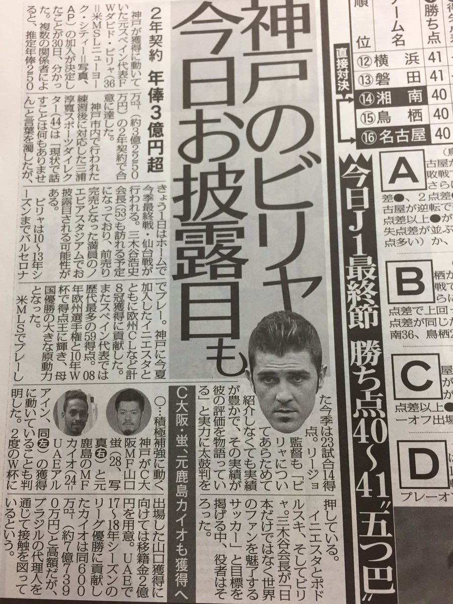 速報 ヴィッセル神戸 ビジャ加入決定 元鹿島のカイオも獲得へ サカサカ10 サッカーまとめ速報 速報 ヴィッセル神戸 ビジャ加入決定 元鹿島のカイオも獲得へ サカサカ10 サッカーまとめ速報
