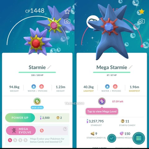 【ポケモンGO】メガスターミー反省会