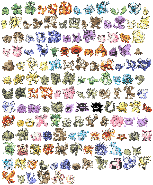 画像 ポケモン初代の時点でドット絵が完成されすぎててワロタｗｗｗ