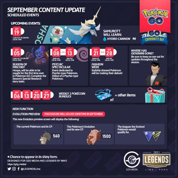 ポケモンgo 9月の予定が発表 Uma色違い に 幻のポケモンゲットイベント が開催 ポケモンアンテナサイト ポケモンgo 9月の予定が発表 Uma色違い に 幻のポケモンゲットイベント が開催 ポケモンアンテナサイト