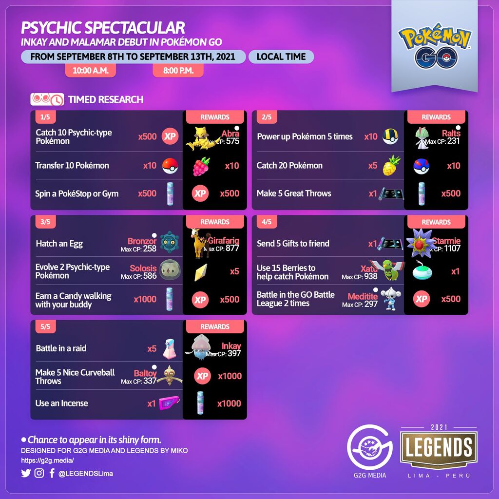 ポケモンgo タイムチャレンジ 限定フィールドリサーチ内容一覧 エスパーウィーク ポケモンgo タイムチャレンジ 限定フィールドリサーチ内容一覧 エスパーウィーク