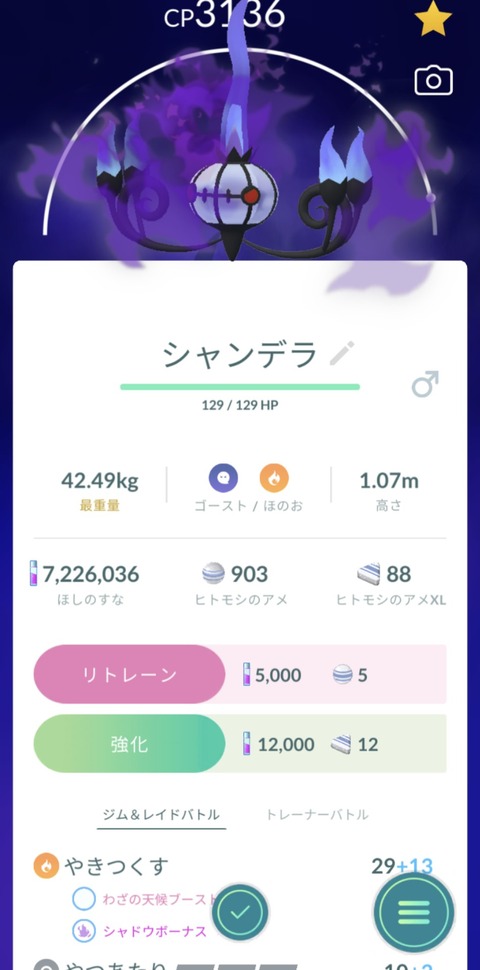 【ポケモンGO】「シャドウシャンデラ」これジム置きしたらどう思う？