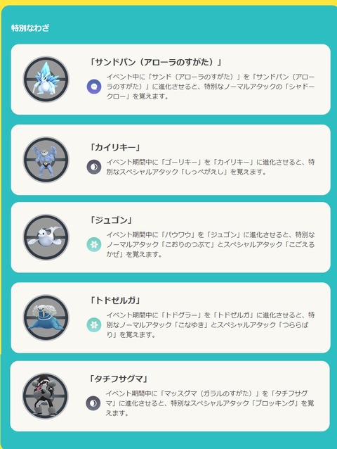 【ポケモンGO】本日20時まで一部のポケモンが進化でコミュデイ技を習得可能！