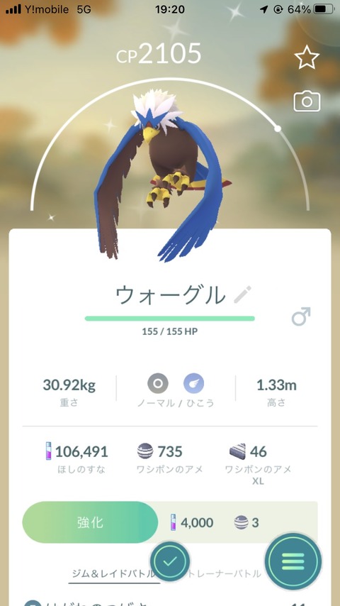 【ポケモンGO】ワシボンアワー反省会！「色違い率高くね？」「ワシボン結構レアなのにスポアワ落ち…？」「来週のホエルコ+捕獲XP2倍はエクセ祭りでやばい」
