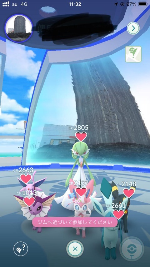 【ポケモンGO】ブイズジム完成間近の6体目に訳の分からんポケモン置く奴