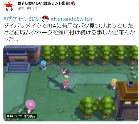 ポケモンbdsp 主人公とムクホークが合体 するバグが発覚 気ままに ポケモンの巣窟