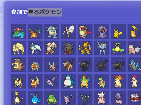 ポケモンチャンピオンズ、登場ポケモン213匹