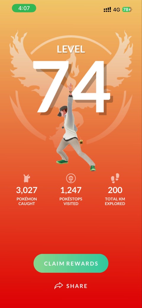 【ポケモンGO】1日でTL73→74になった奴に非難囂々