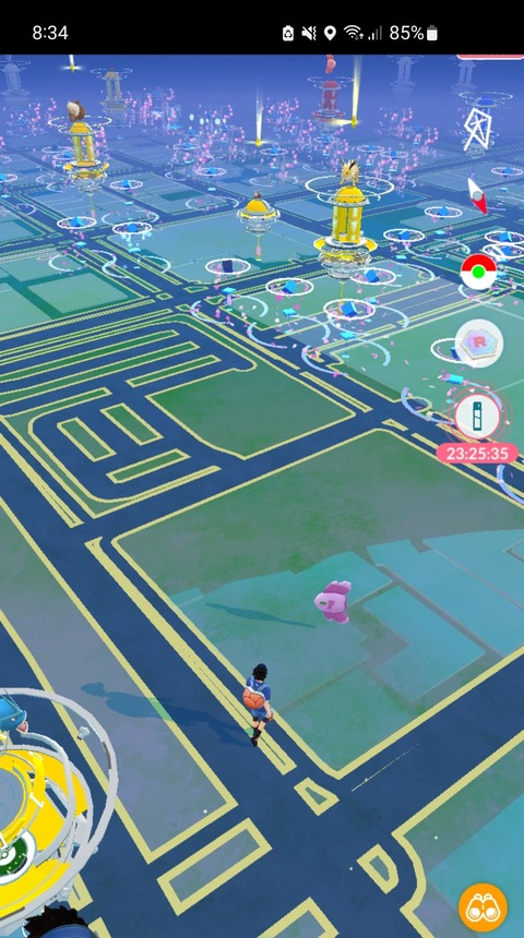 【ポケモンGO】夜20時以降の札幌の様子、1日中ルアーが咲き乱れる