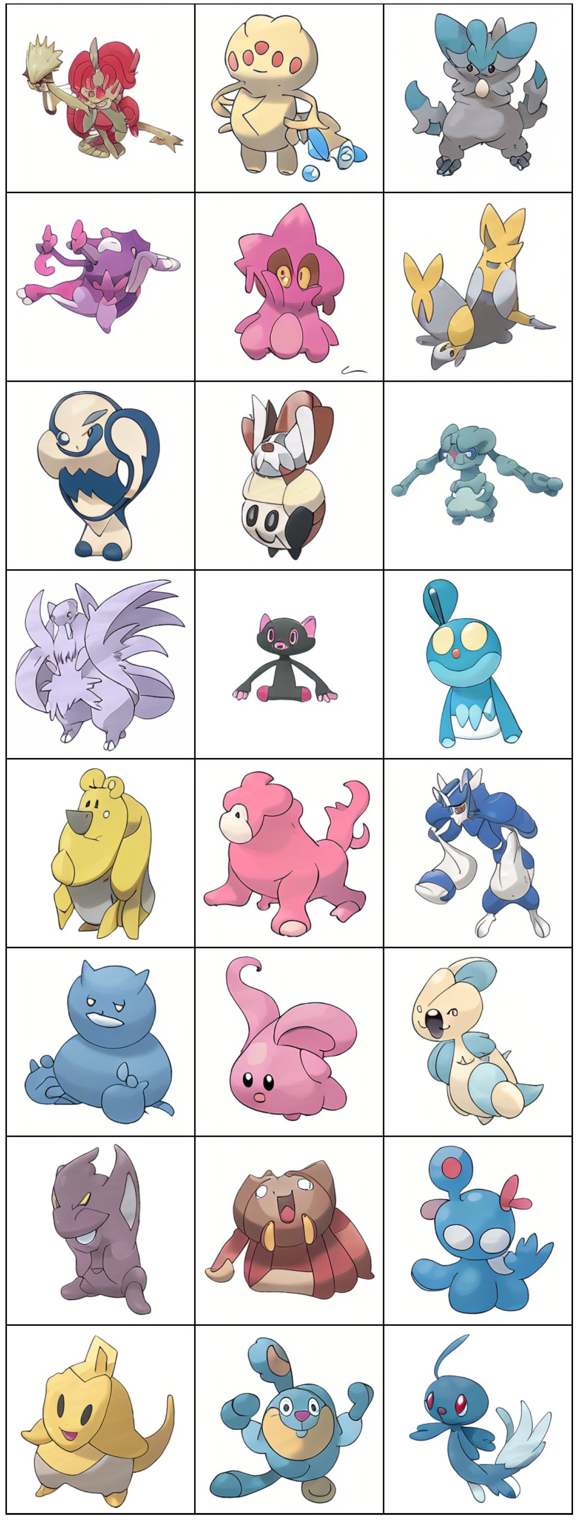 Aiに ポケモンのデザインを学習 させて新ポケモンを描かせた結果