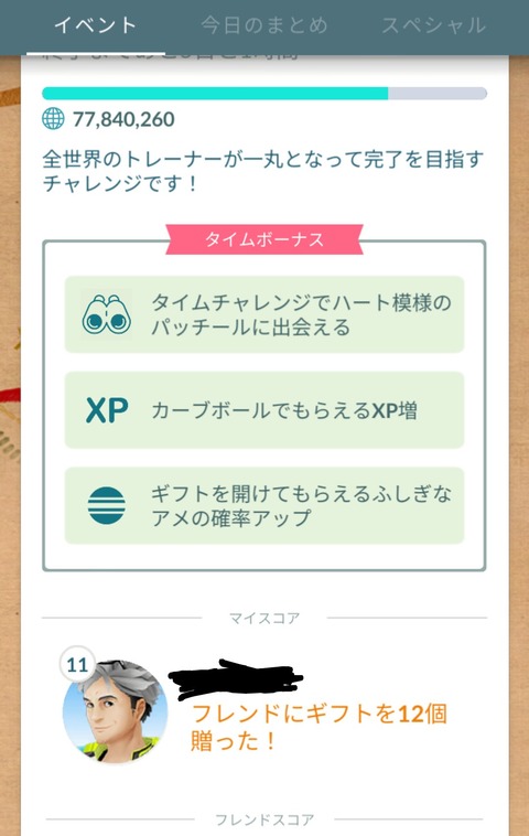 【ポケモンGO】フレンドにギフト200以上送信してる人がいる