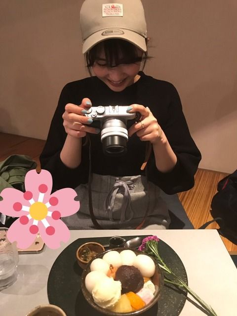 井上小百合さん、甘味処で美味しそうな白玉を激写する