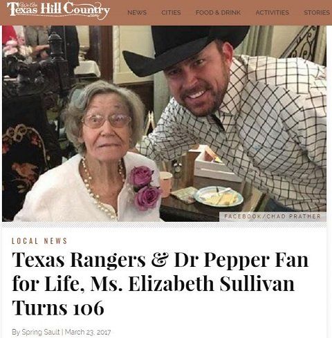 米国 １０６歳のテキサスお婆ちゃん 不健康すぎる 長生きの秘訣 １日３本ドクターペッパー 飲むなと忠告した医者は皆死んだ