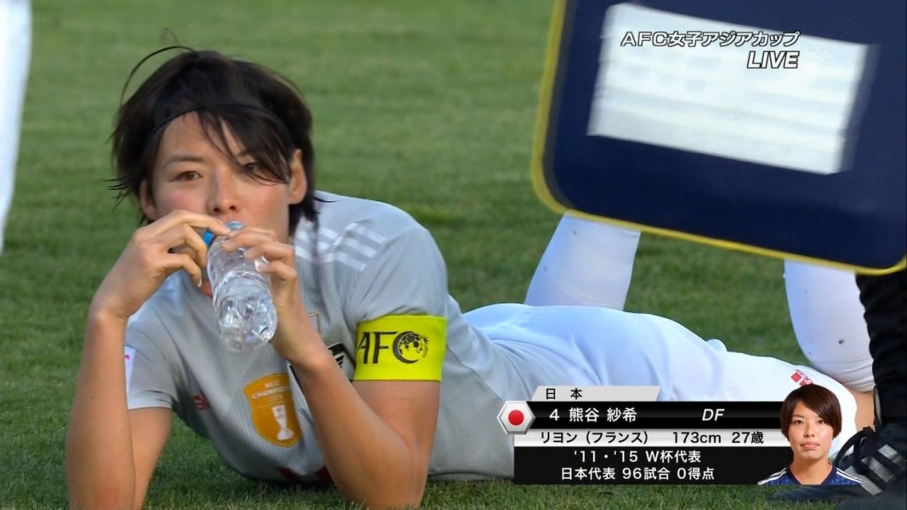 画像 なでしこ熊谷紗希さんの水を飲む姿がカワイイと話題 フットバル