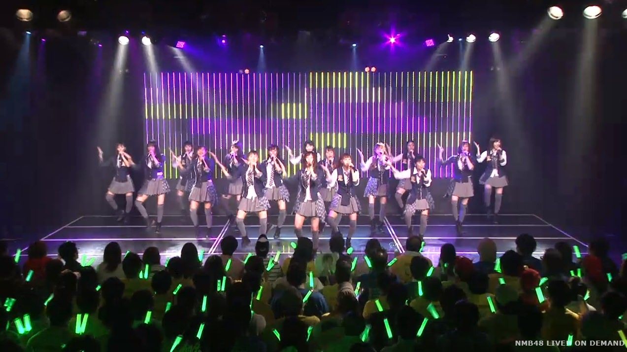 【NMB48】チームN公演『ワロタピーポー』客席が緑ペンライト一色で大草原にwwwwww