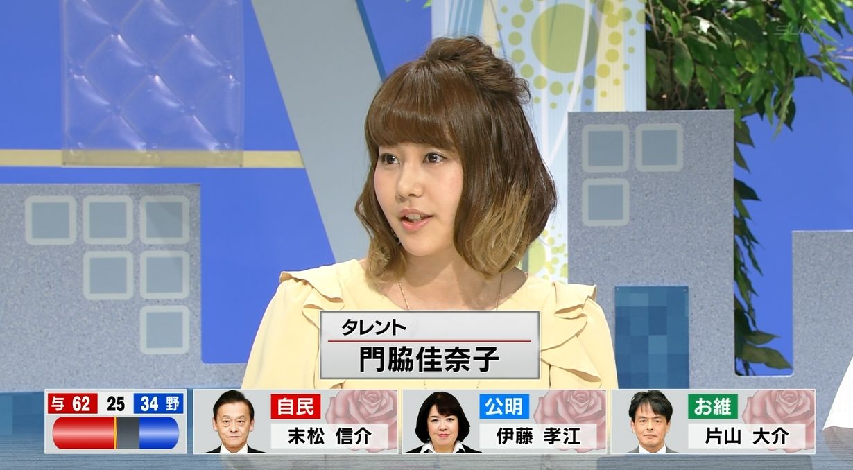 【参議院】選挙特番に元NMB48の門脇佳奈子キタ━━━━(゚∀゚)━━━━!!