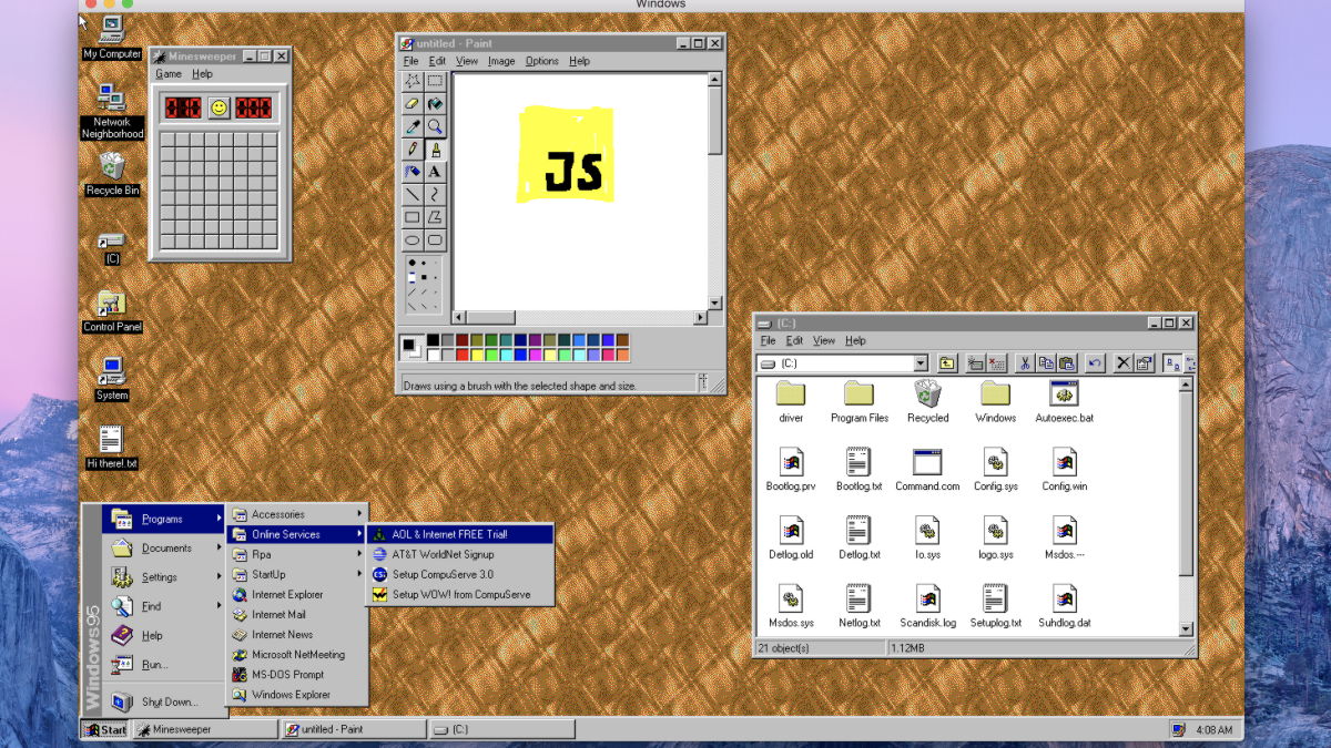 Windows 95 のアプリ化に成功ｗ サイズはわずか129mb 男のための